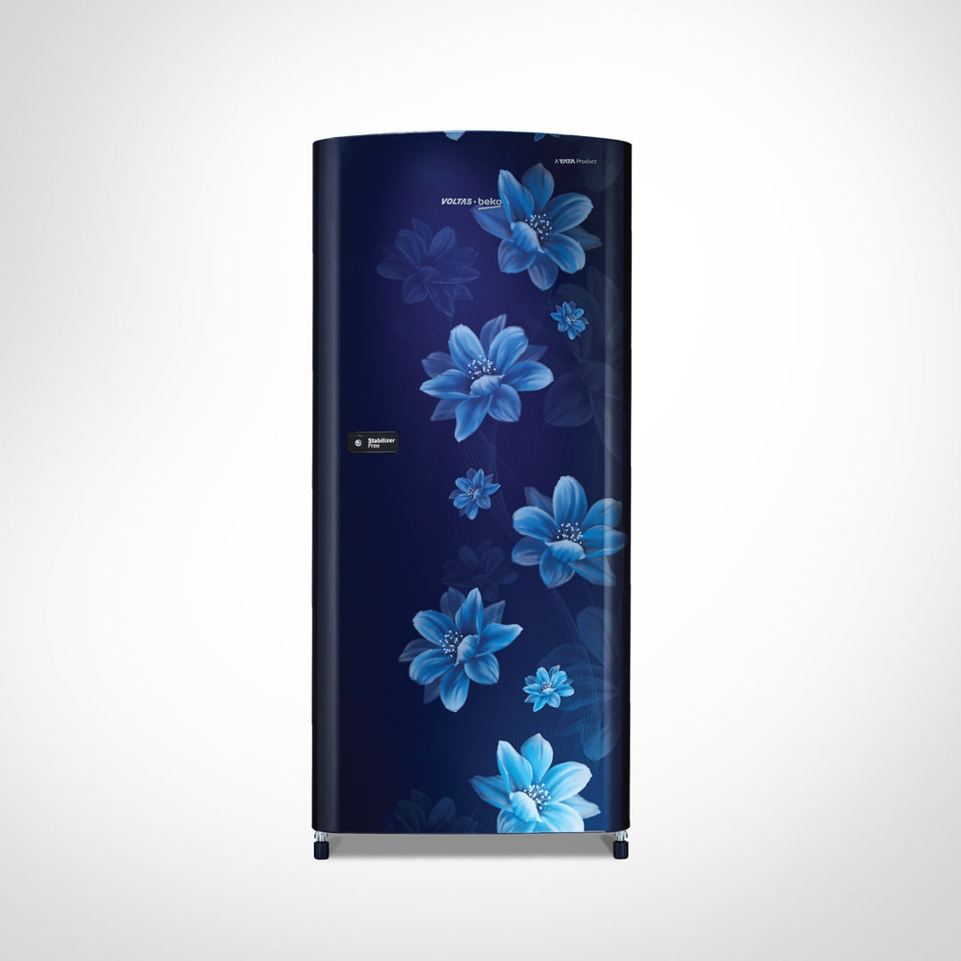 Voltas Beko 185 L, 1 Star, Single Door DC Refrigerator (Belus Blue)