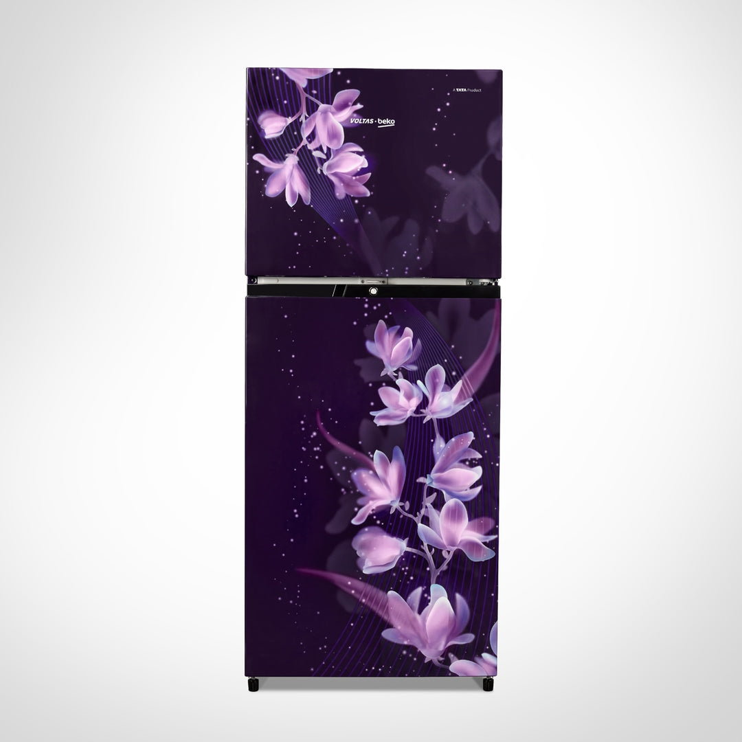 Voltas Beko 230 L, 3 Star, Double Door Frost Free Refrigerator (Nightangle Purple)