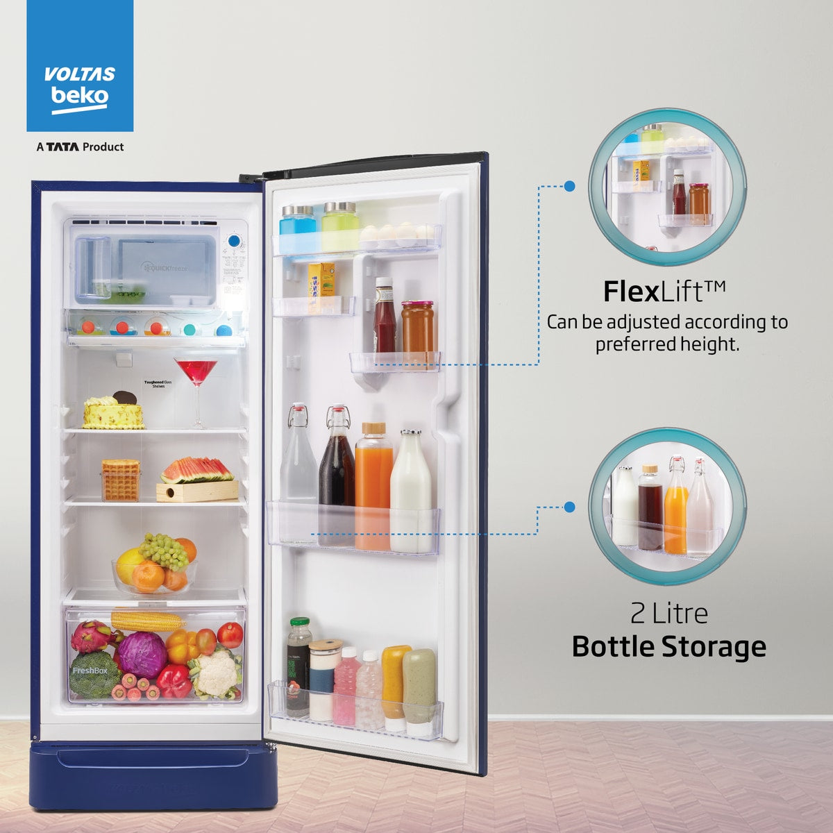 228 L 5 Star Direct Cool Single Door Refrigerator (RDC260A/W0BBRTM0B00