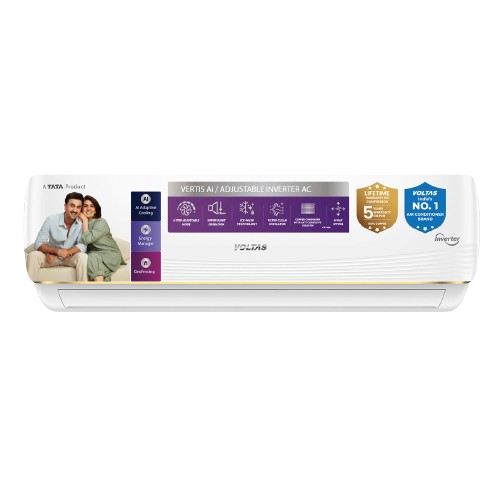 Voltas Split Air Conditioner, 1.5 Ton, 3 Star - 183INV Vertis AI Zest Gold